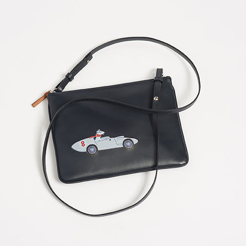 The Garnered - Connolly Navy Leather Car Pouch The Garnered Thumbnail