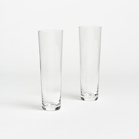 The Garnered - Pair Of Simple Swedish Straight Champagne Glasses Deborah Ehrlich The Garnered Thumbnail