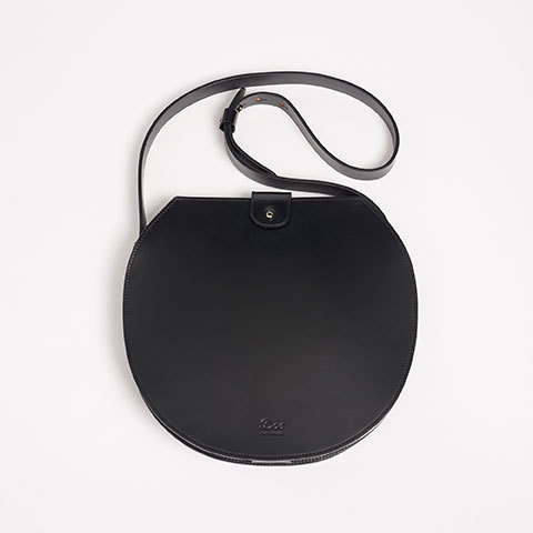 The Garnered - Doe Leather Black Circle Bag The Garnered Thumbnail