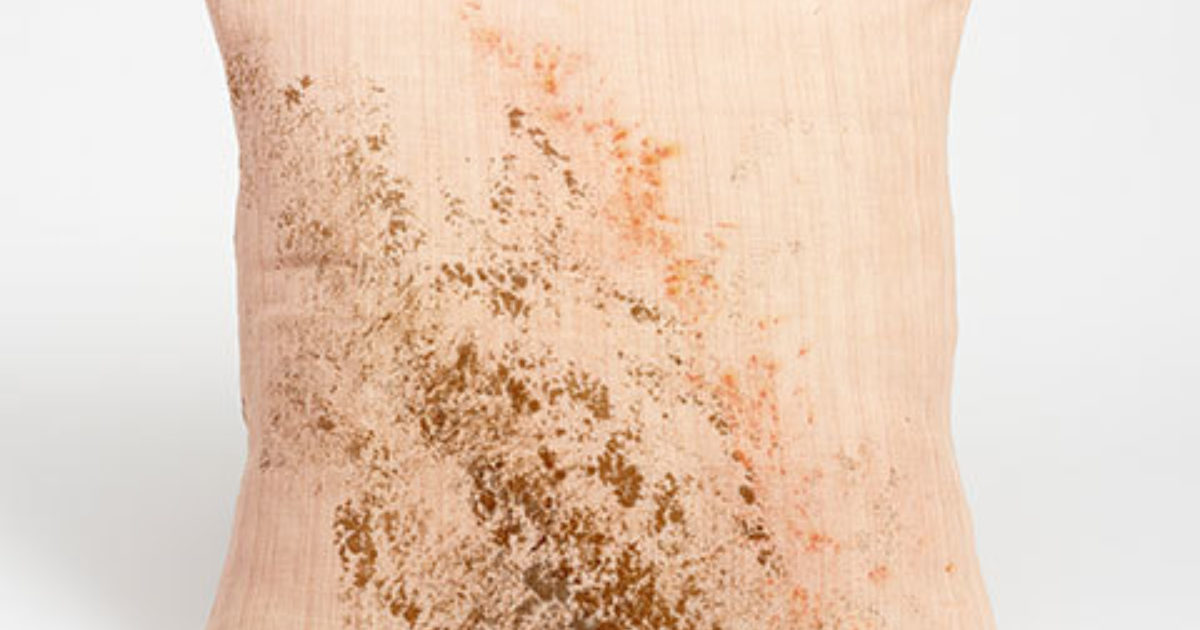Natural Dyed Linen Cushion - Chestnut Splash | The Garnered