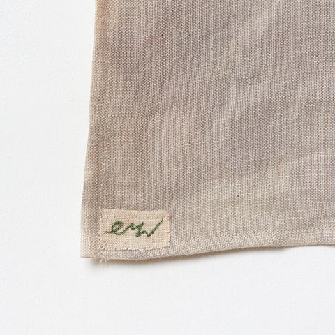 The Garnered - Ellen Mae Williams Textiles Linen Throw Spring Showers The Garnered Detail Thumbnail