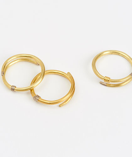 The Garnered - Jean Scott Moncrieff Crossover Rings Rose Gold Silver 1 The Garnered Thumbnail