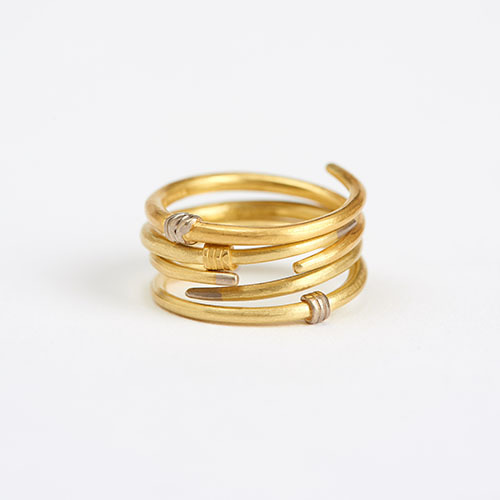The Garnered - Jean Scott Moncrieff Crossover Rings Rose Gold Silver Stack The Garnered Thumbnail