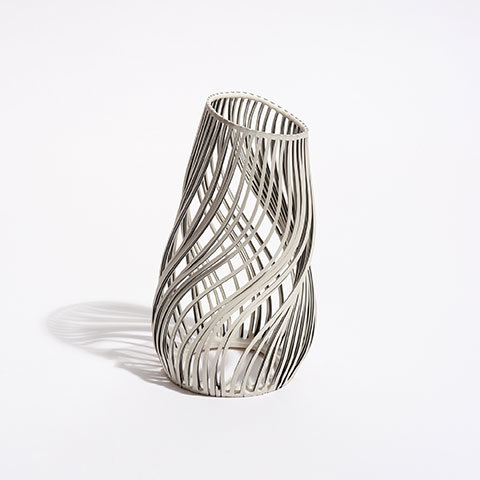 The Garnered - Lauren Nauman Ceramics Large Striped Lines Vessel The Garnered Thumbnail