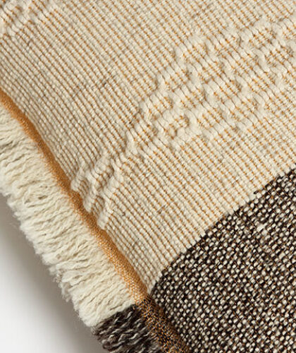 The Garnered - The Garnered Maria Sigma Hand Woven Textiles Small Cushion 1 Detail Thumbnail
