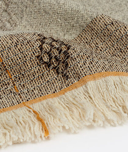 The Garnered - The Garnered Maria Sigma Hand Woven Textiles Throw Detail Thumbnail