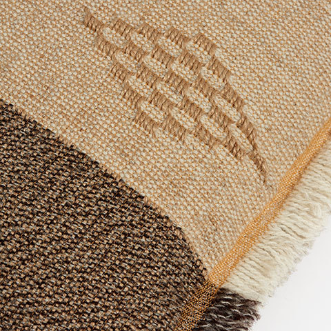The Garnered - The Garnered Maria Sigma Hand Woven Textiles Small Cushion 2 Detail Thumbnail