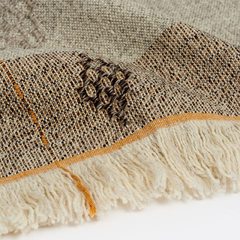 The Garnered - The Garnered Maria Sigma Hand Woven Textiles Throw Detail Thumbnail