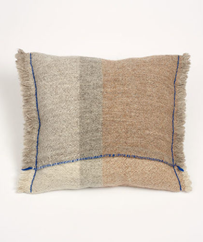 The Garnered - Maria Sigma Cushion Blue Detail Front The Garnered Thumbnail