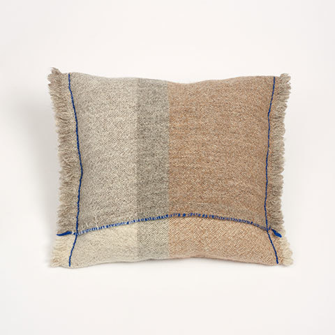 The Garnered - Maria Sigma Cushion Blue Detail Front The Garnered Thumbnail