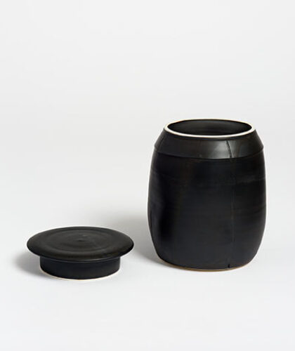 The Garnered - The Garnered Olivia Horley Ceramics Black Canister Lid Off Thumbnail