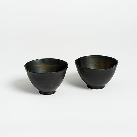 The Garnered - The Garnered Olivia Horley Ceramics Black Bowls Pair Thumbnail