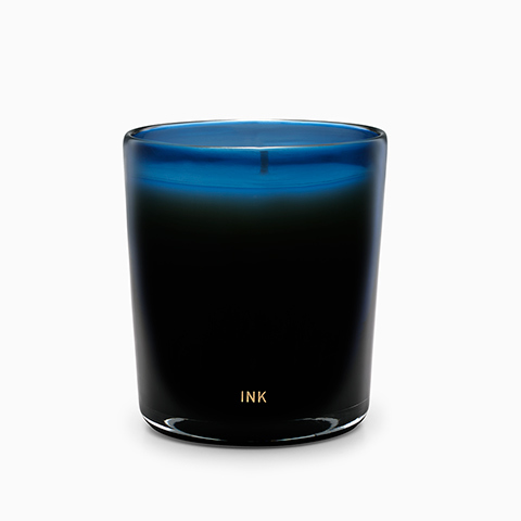 The Garnered - The Garnered Perfumer H Handblown Candle Ink Front Thumbnail