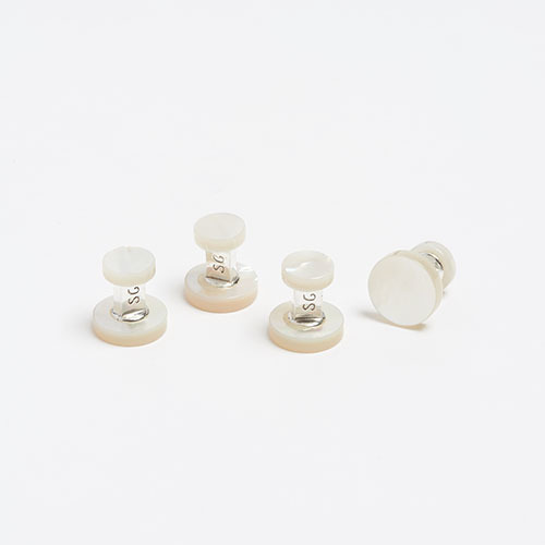 The Garnered - Samuel Gassmann Mother Of Pearl Dress Shirt Studs The Garnered Thumbnail