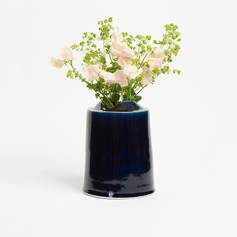 The Garnered - Midnight Tall Vessel Small Tanya Gomez Ceramics The Garnered 47 Thumbnail