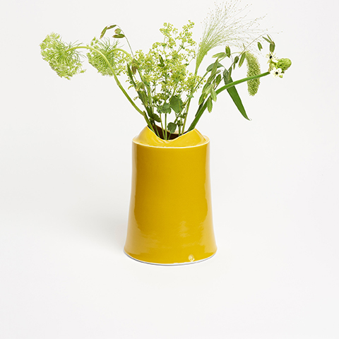 The Garnered - Yellow Tall Vessel Small Medium Tanya Gomez Ceramics The Garnered 40 Thumbnail