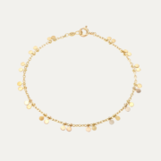 Tiny Double Dots Rainbow 18k Gold Bracelet - The Garnered Sia Taylor Tiny Double Dots Bracelet