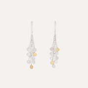 Hand-crafted Silver and Gold Dot Earrings - The Garnered Sia Taylor Silver Gold Cluster Earrings