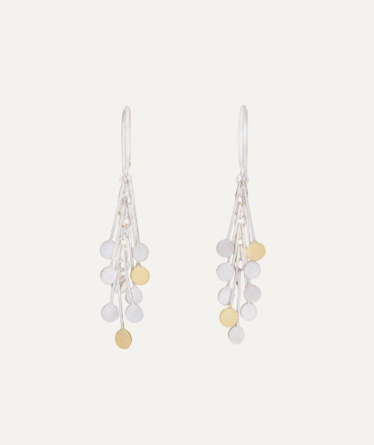 The Garnered - The Garnered Sia Taylor Silver Gold Cluster Earrings